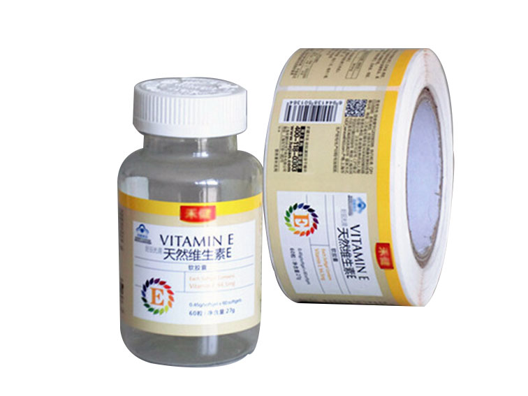 食品醫(yī)藥不干膠標(biāo)簽印刷-天然維生素不干膠標(biāo)簽